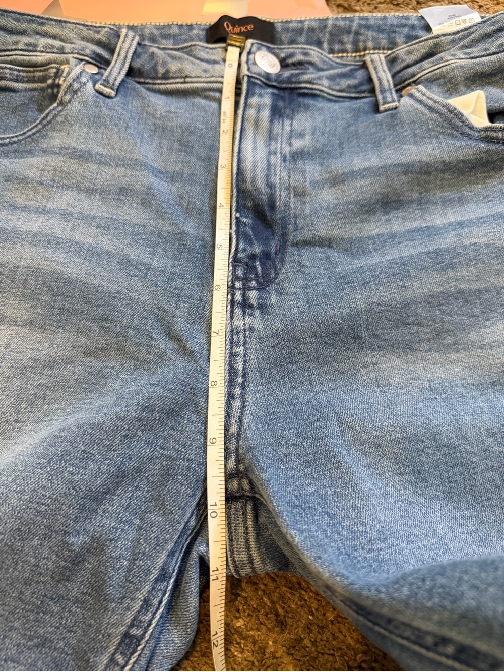Quince Light Blue Cropped Straight Jeans - Picture 9 of 10